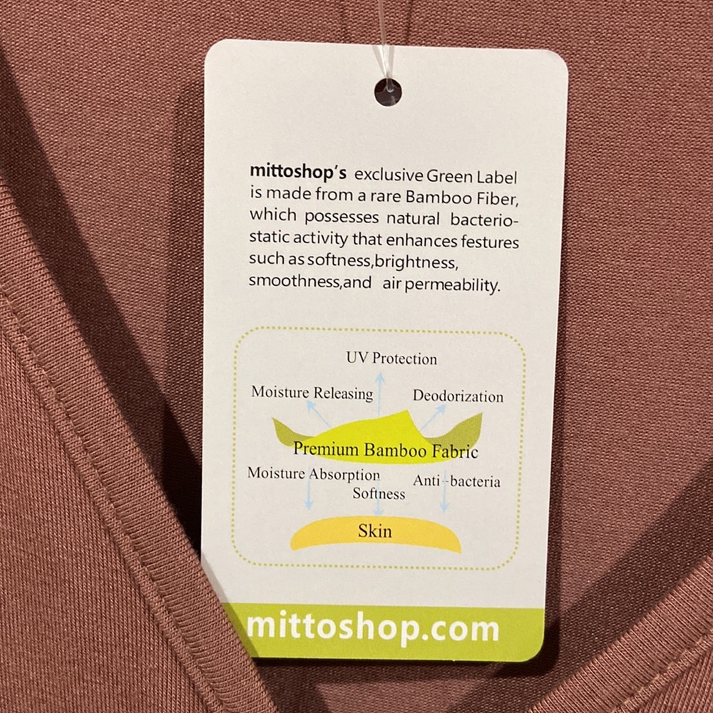 Mittoshop MTS Short Sleeve Top Cinnamon Brown Size Small New - Picture 5 of 5